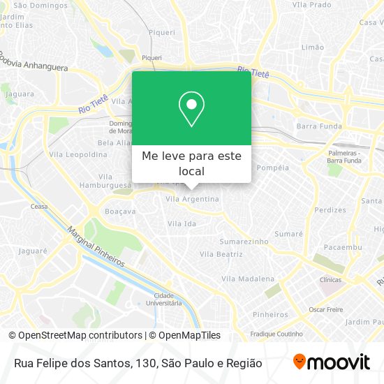 Rua Felipe dos Santos, 130 mapa