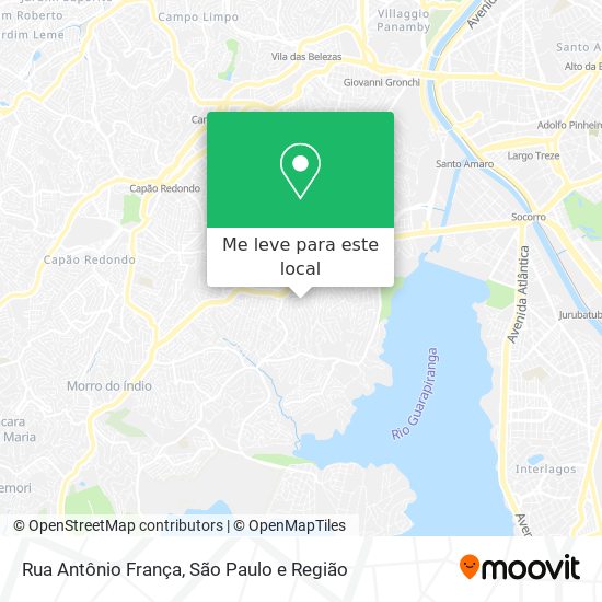Rua Antônio França mapa