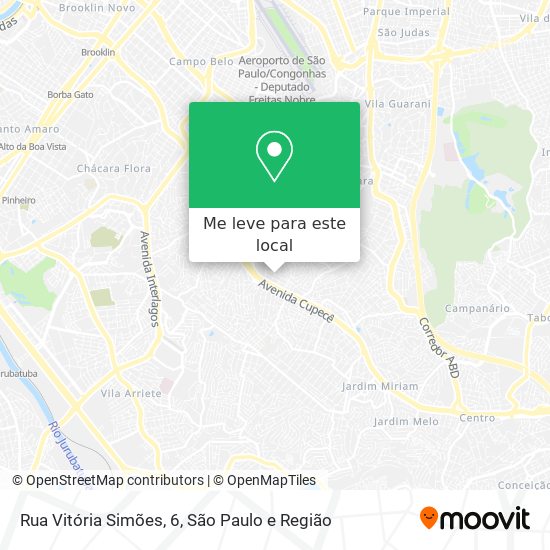 Rua Vitória Simões, 6 mapa