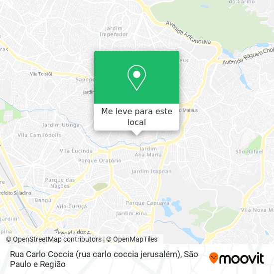 Rua Carlo Coccia (rua carlo coccia jerusalém) mapa