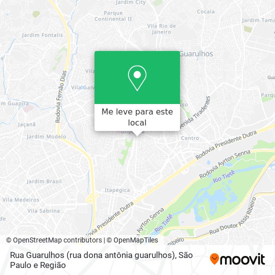 Rua Guarulhos (rua dona antônia guarulhos) mapa