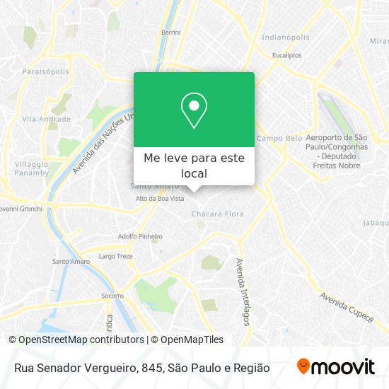 Rua Senador Vergueiro, 845 mapa