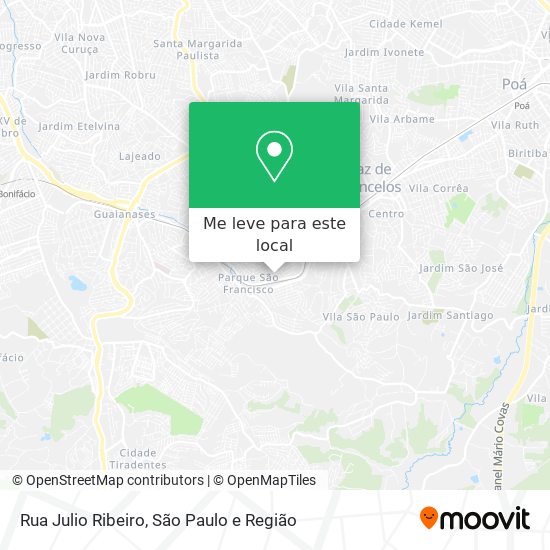 Rua Julio Ribeiro mapa