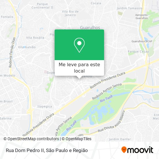 Rua Dom Pedro II mapa