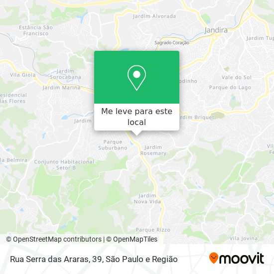 Rua Serra das Araras, 39 mapa