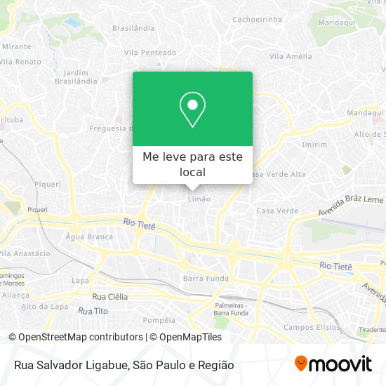 Rua Salvador Ligabue mapa