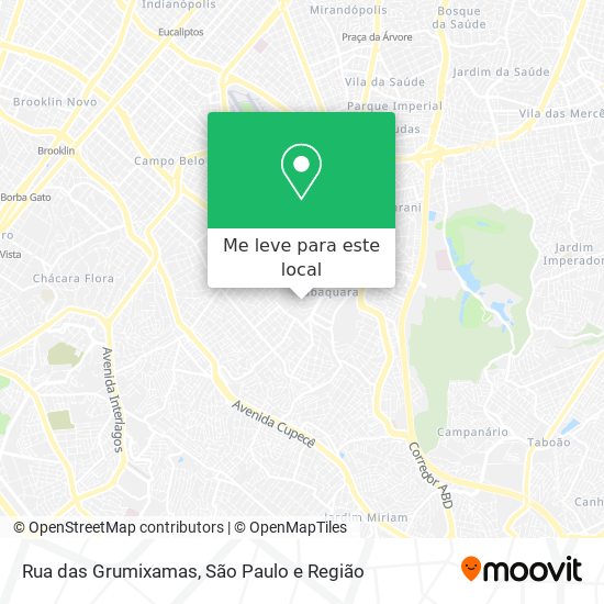 Rua das Grumixamas mapa