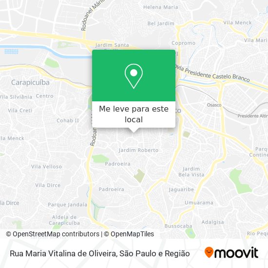 Rua Maria Vitalina de Oliveira mapa