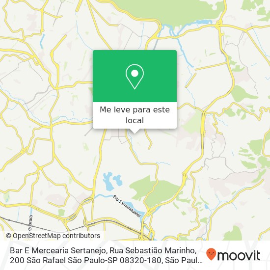 Bar E Mercearia Sertanejo, Rua Sebastião Marinho, 200 São Rafael São Paulo-SP 08320-180 mapa