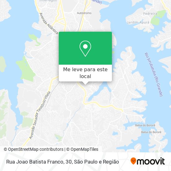 Rua Joao Batista Franco, 30 mapa