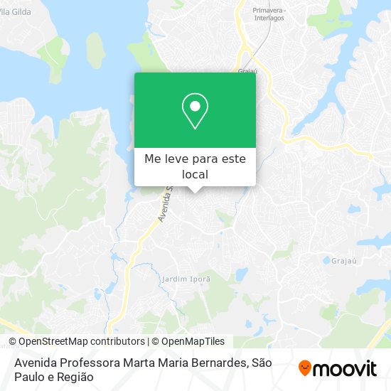 Avenida Professora Marta Maria Bernardes mapa