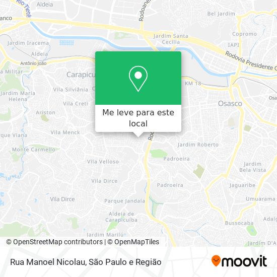 Rua Manoel Nicolau mapa