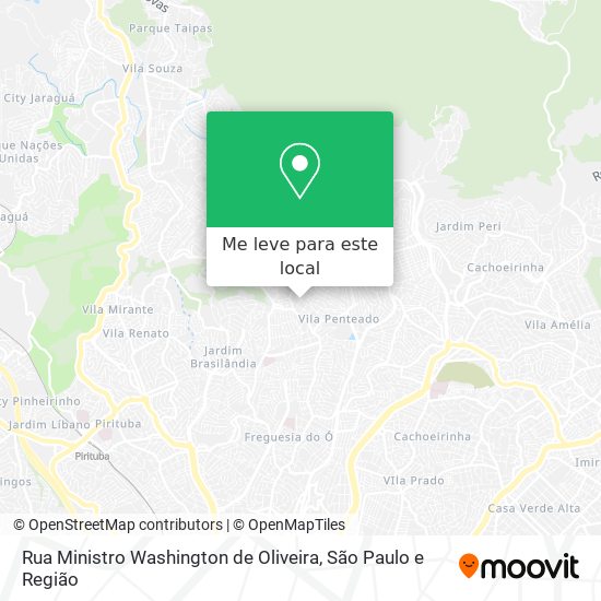 Rua Ministro Washington de Oliveira mapa