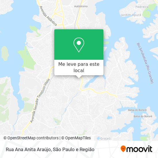 Rua Ana Anita Araújo mapa