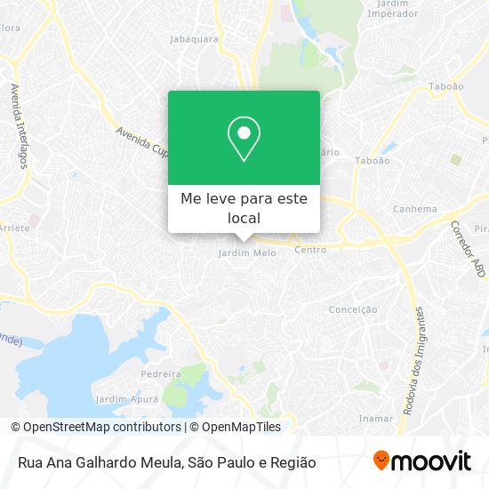 Rua Ana Galhardo Meula mapa