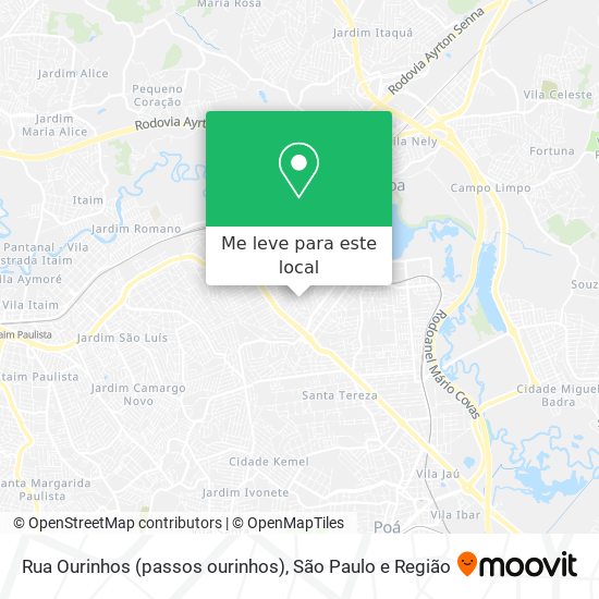 Rua Ourinhos (passos ourinhos) mapa