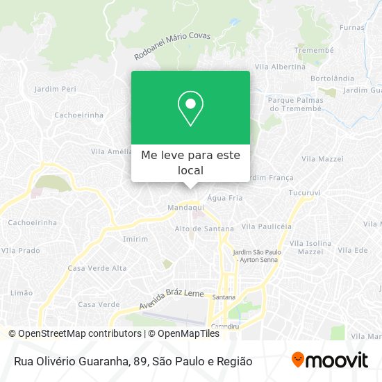 Rua Olivério Guaranha, 89 mapa