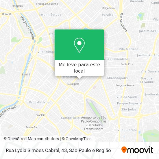 Rua Lydia Simões Cabral, 43 mapa