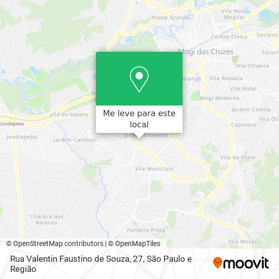 Rua Valentin Faustino de Souza, 27 mapa
