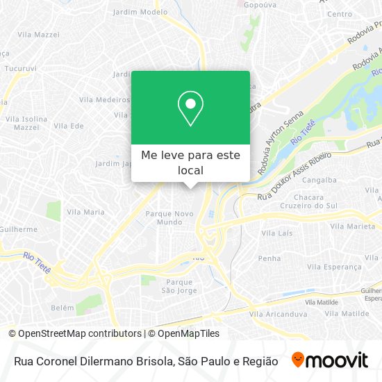 Rua Coronel Dilermano Brisola mapa