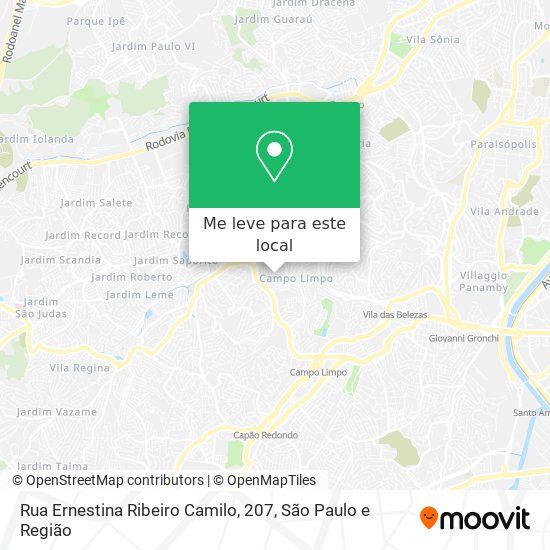 Rua Ernestina Ribeiro Camilo, 207 mapa