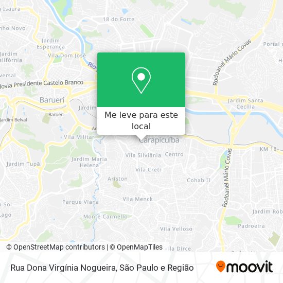 Rua Dona Virgínia Nogueira mapa