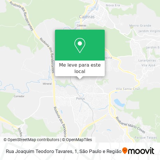 Rua Joaquim Teodoro Tavares, 1 mapa