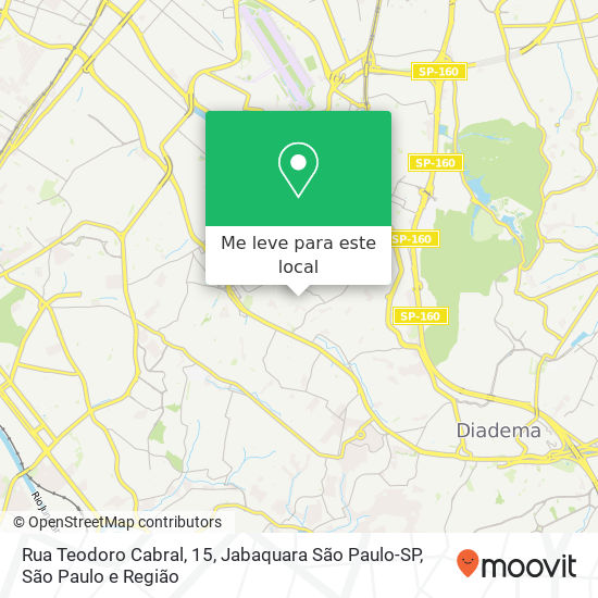 Rua Teodoro Cabral, 15, Jabaquara São Paulo-SP mapa