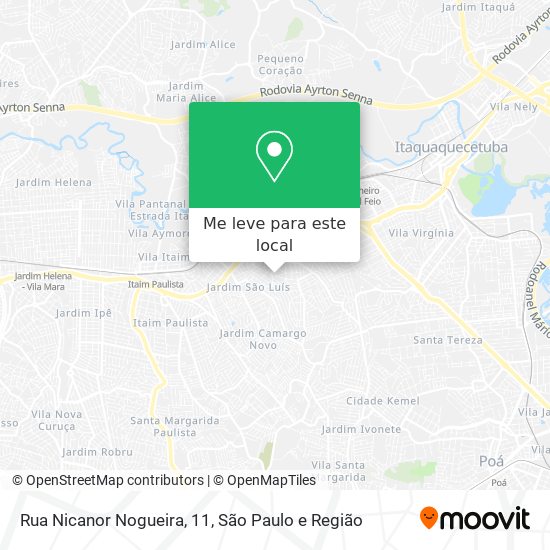 Rua Nicanor Nogueira, 11 mapa