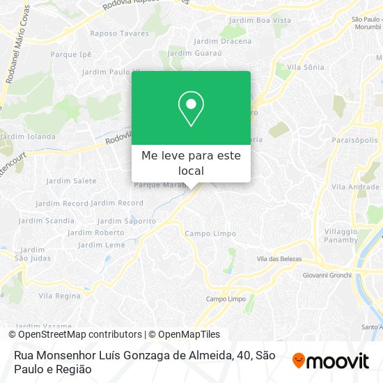 Rua Monsenhor Luís Gonzaga de Almeida, 40 mapa