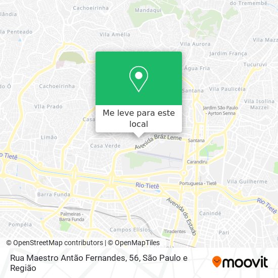 Rua Maestro Antão Fernandes, 56 mapa