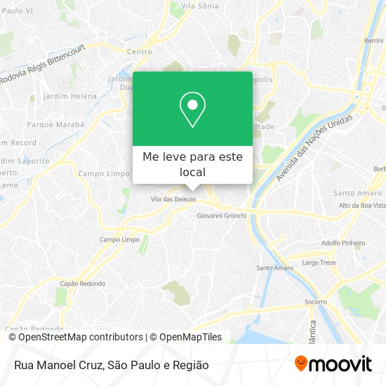 Rua Manoel Cruz mapa