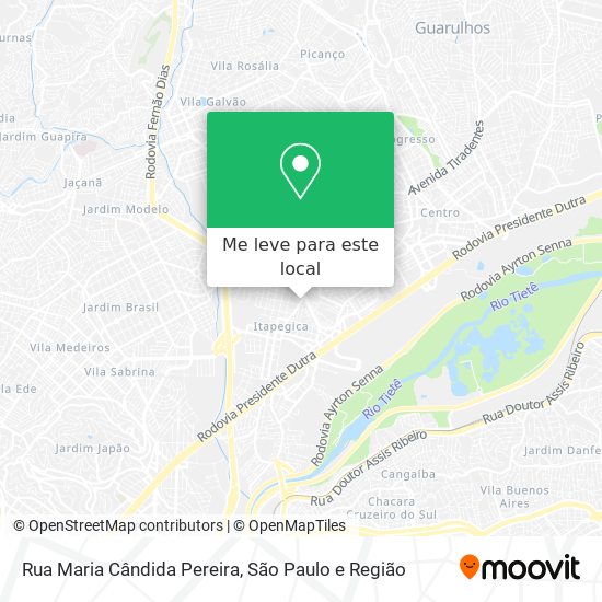 Rua Maria Cândida Pereira mapa