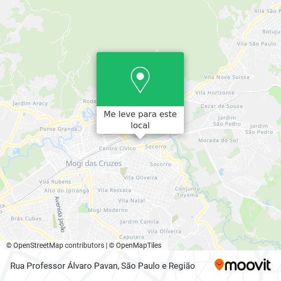 Rua Professor Álvaro Pavan mapa