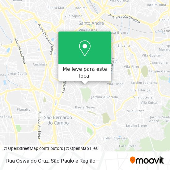 Rua Oswaldo Cruz mapa