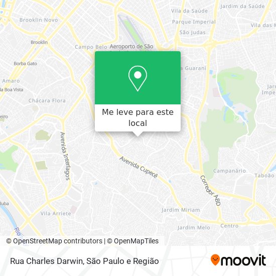 Rua Charles Darwin mapa