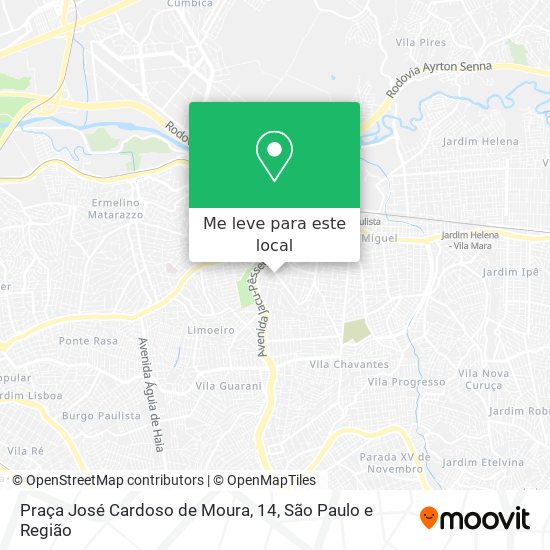 Praça José Cardoso de Moura, 14 mapa