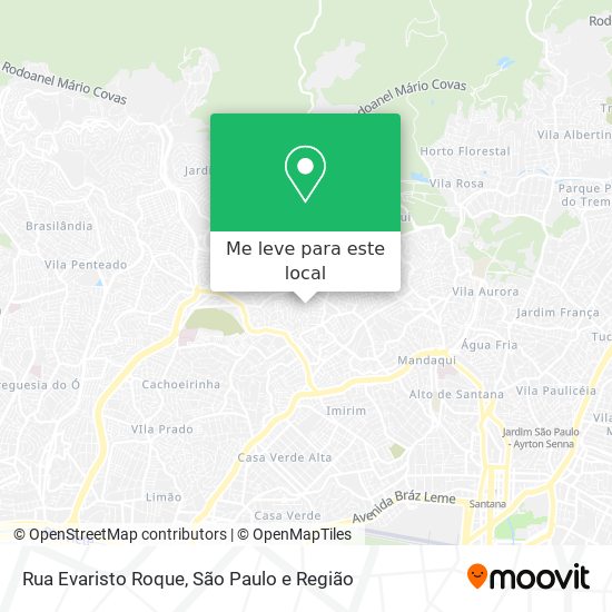 Rua Evaristo Roque mapa