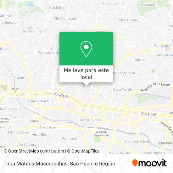 Rua Mateus Mascarenhas mapa