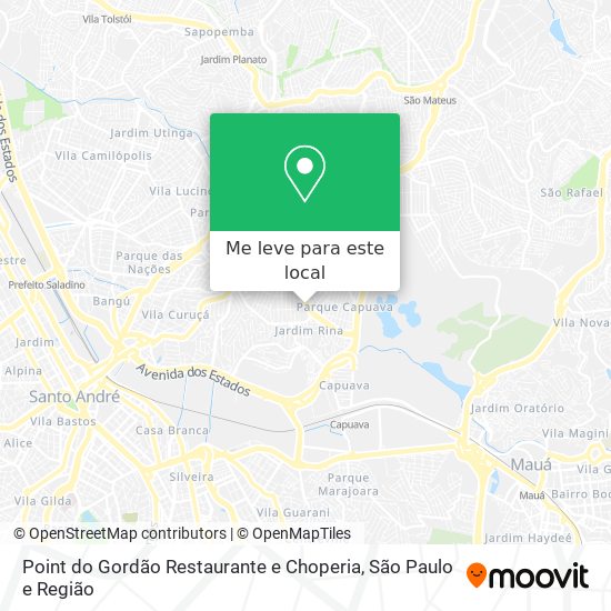 Point do Gordão Restaurante e Choperia mapa