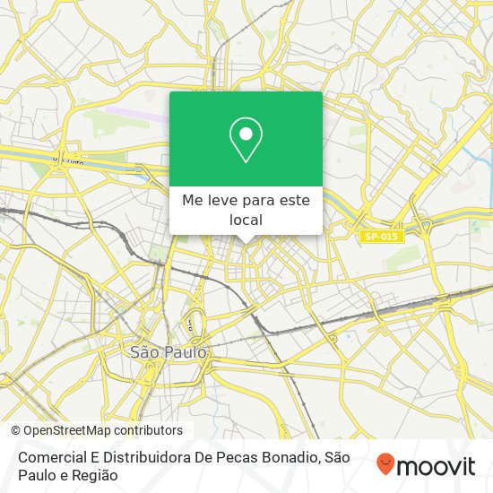 Comercial E Distribuidora De Pecas Bonadio, Rua Doutor Ornelas, 39 Pari São Paulo-SP 03029-030 mapa