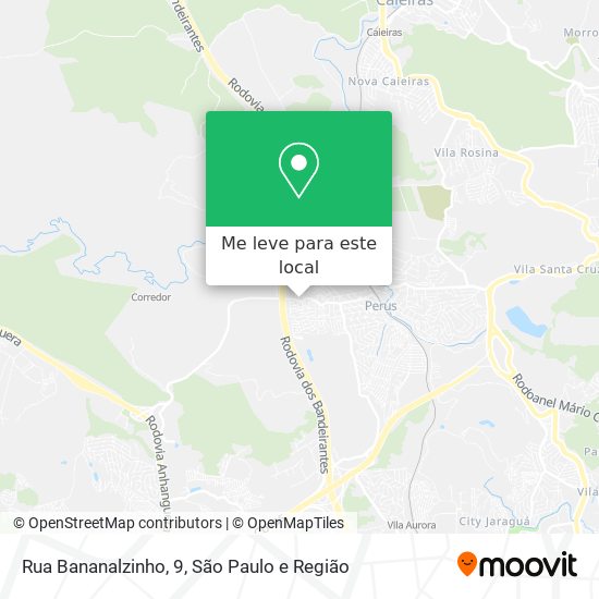Rua Bananalzinho, 9 mapa