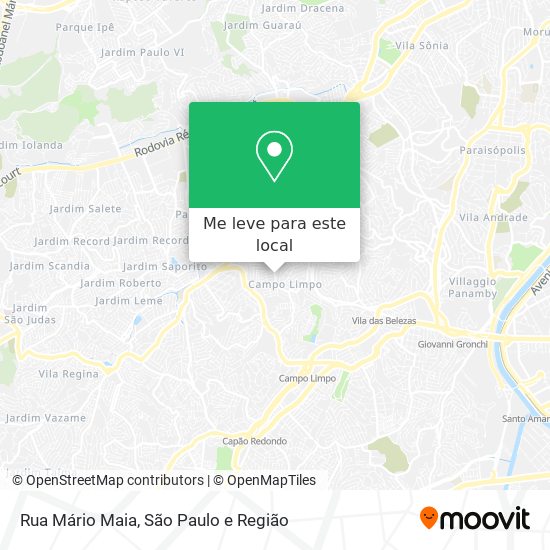 Rua Mário Maia mapa