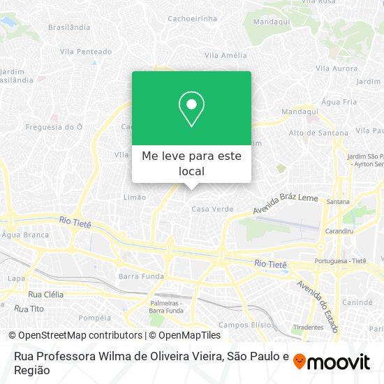 Rua Professora Wilma de Oliveira Vieira mapa