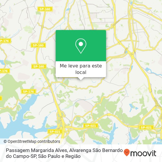 Passagem Margarida Alves, Alvarenga São Bernardo do Campo-SP mapa