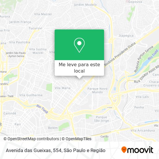 Avenida das Gueixas, 554 mapa