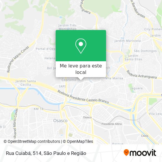 Rua Cuiabá, 514 mapa