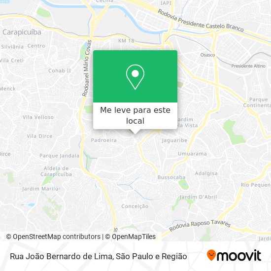 Rua João Bernardo de Lima mapa