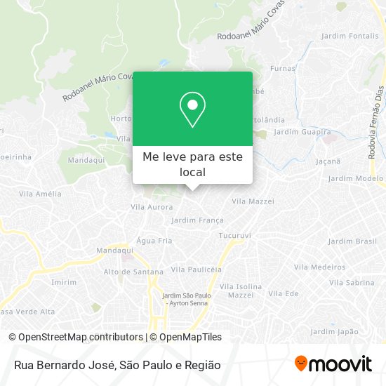 Rua Bernardo José mapa