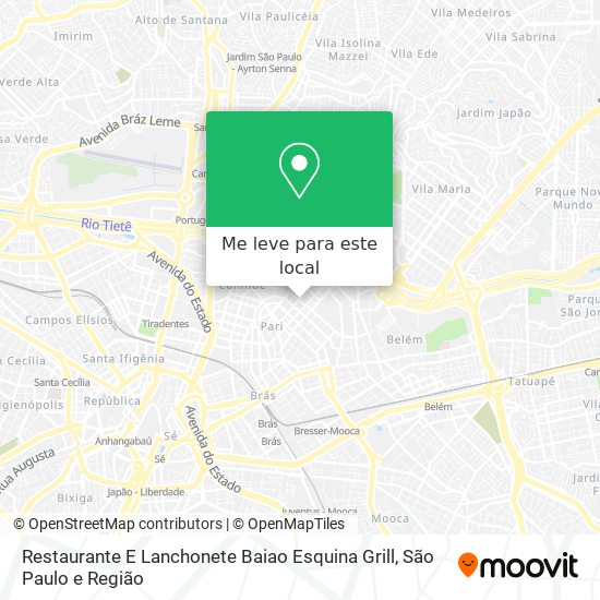 Restaurante E Lanchonete Baiao Esquina Grill mapa